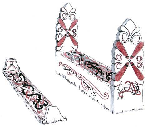Den var belägen under golvnivån inne i den gotiska kyrkan och den visade sig vara ristad med djurornamentik och runor. Strax intill upptäcktes ytterligare ett fragment, 0, x 0,46 x 0,12 m stort.