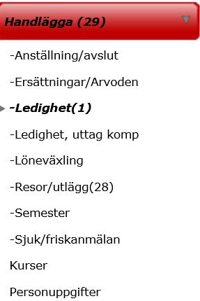 Om det ex gäller Resor/Utlägg, där det finns fler val, får du först välja vilken typ av formulär du vill ha. Sen registrerar du som vanligt och skickar iväg ärendet.