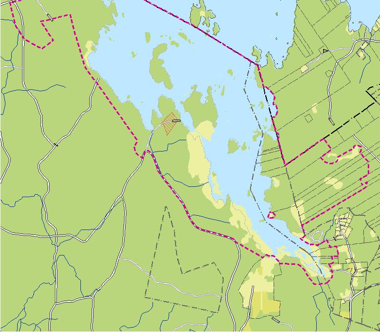 Paddaviksliden Bilaga 1 Sjötorp Dyrenäs Lusthuset Bergön Notängsbergen Getaberget Brändeudde Tjuvugnen Tjuvugnsberget Svaleholmen Grävlingastenarna Lilla Vadön