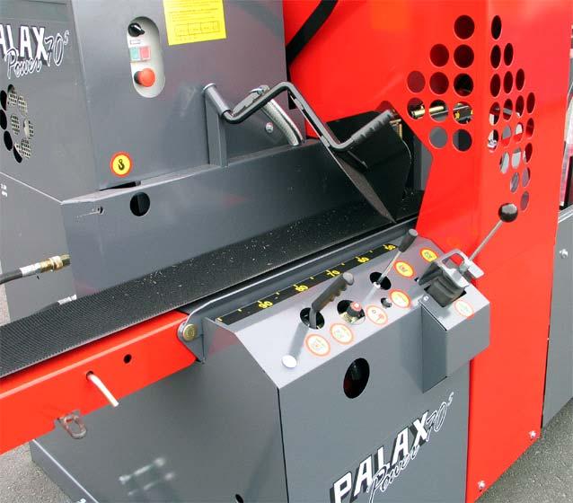 Tilläggshydraulik 2. Elmotor 3. Y D-startare 4. Handstart av klyvcylindern 5. Reglering av kapklingas kaphastighet 6. Vedhållare 7. Hydraulisk höjdinställning av klyvbettet 8.