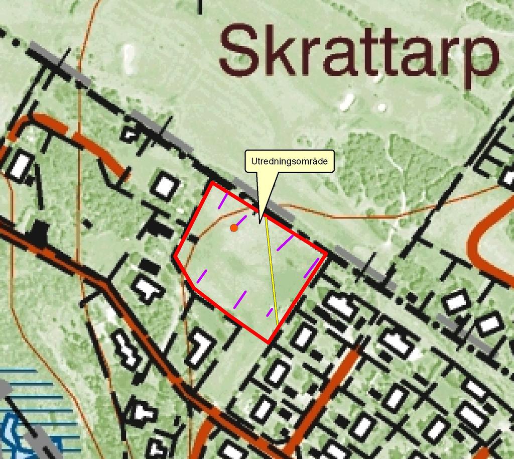 Fig. 5. Kartan visar resultatet från utredningen på utdrag ur Fastighetskartan 62D 5fN Torekov. Skala 1:10 000.