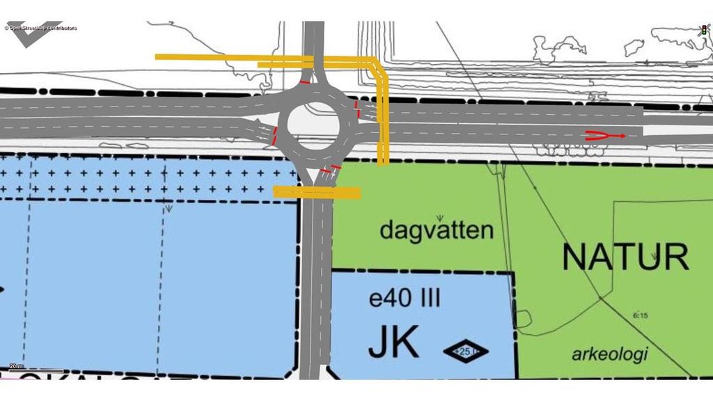 16 (27) Figur 16: Utformning som föreslås för cirkulationsplatsen Arkösundsvägen/västra