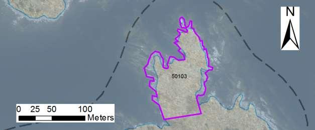 enskilda öar Arbetsinsats åtgång (1: <0,5 dv, 2: 0,5-1 dv, 3: >1 dv) Skallholmens nordskär och norra udde SE0610006 2 3 0,84 Total areal 50103 Beskrivning: Området