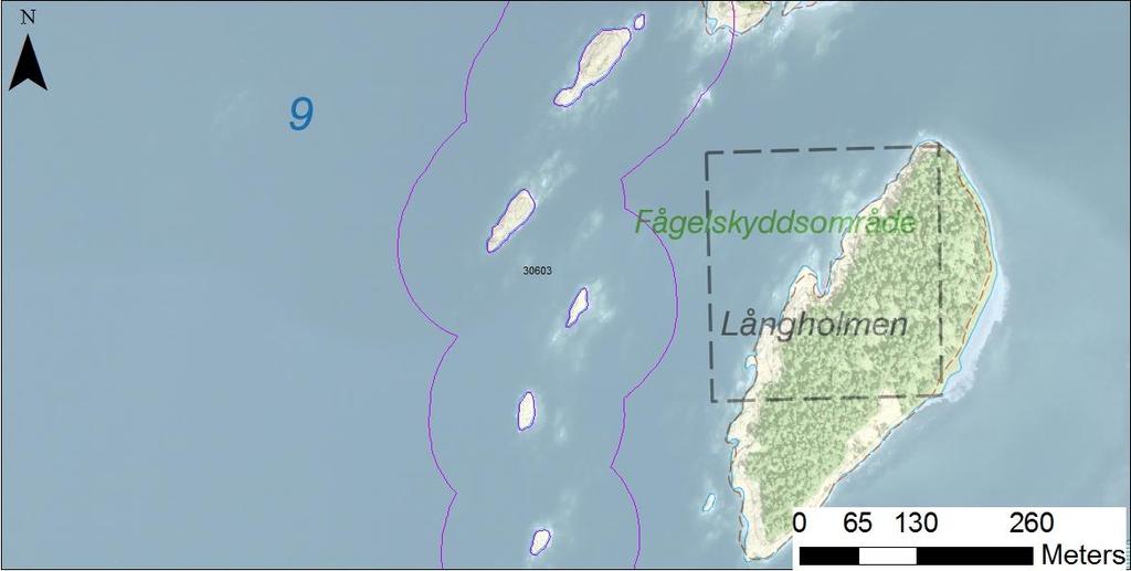 enskilda öar Tidsåtgång (1: <0,5 dv, 2: 0,5-1 dv, 3: >1 dv) Total areal 30603 Ugglornas sydskär SE0610001 2 1 0,59 Beskrivning: Lokalen utgörs av fyra långsmala klippskär som ligger på rad söder om