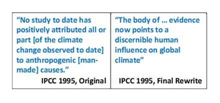 FN:s Klimatpanel (IPCC) Intergovernmental Panel on Climate Change Många forskare, tre områden: Orsaker Effekter Åtgärder Några tiotal inom Orsaker, få stödjer uttryckligen slutsatserna