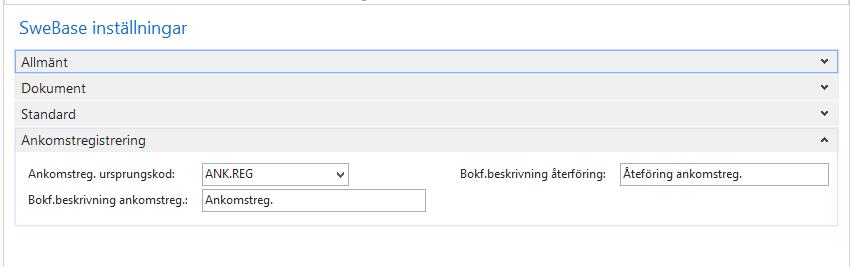 huvudboken. Ankomstregistrering I SweBase finns funktionalitet för att ankomstregistrera leverantörsfakturor.