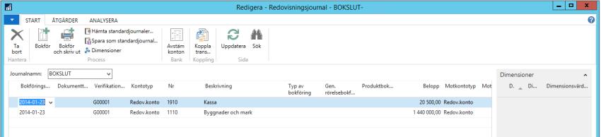 1. Redovisning Bokslutsverifikationer Använda funktionen Hitta Funktion: Avdelningar/Redovisning/Uppgifter Det är vanligt förekommande att man under bokslutsarbetet vill kunna se hur resultatet