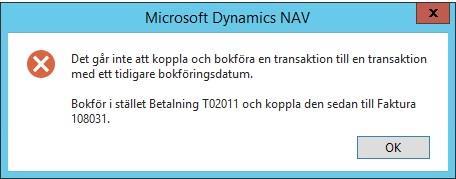 Vid delbetalning delas fakturan upp i två nya fakturor. En faktura med det belopp som skall betalas ut och en faktura med resterande belopp.