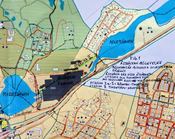 8 Som tidigare nämnts är denna åsträcka till stora delar starkt påverkad av åtgärder och av själva stadsmiljön i Mölnlycke centrum.