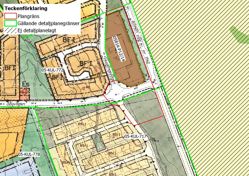 10(37) Figur 5: Kartan visar detaljplaner i anslutning till planområdet, samt plangränsen i rött. Karta: Norrköpings kommun. 3.