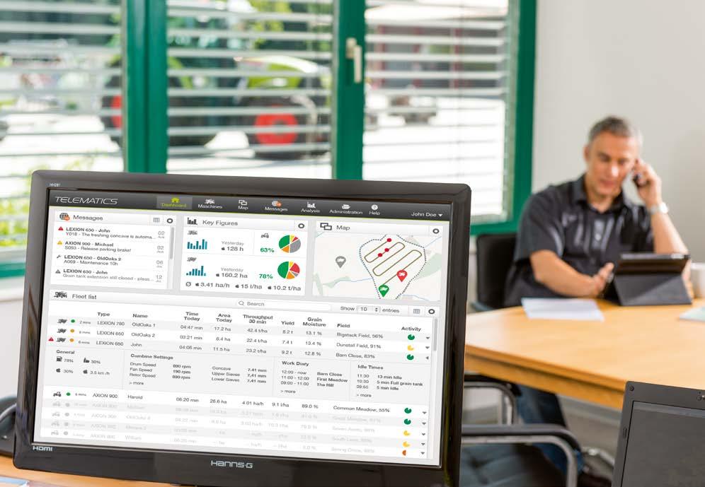 TELEMATICS Fleet View. TELEMATICS Fleet View App. CLAAS har skapat Fleet View App för effektivitet i hela skördekedjan. Alla förare kan kontinuerligt följa fälthack och transportfordon.