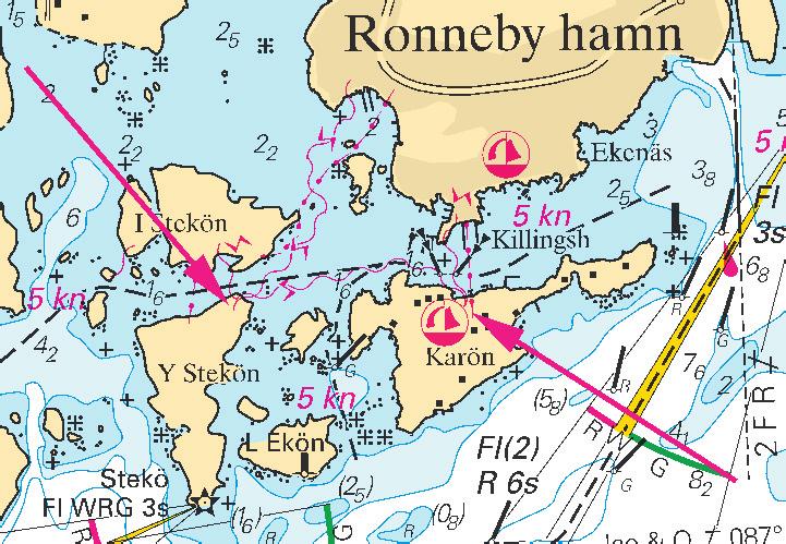 Nr 318 10 Södra Östersjön / Southern Baltic * 6573 Sjökort/Chart: 821 Sverige. Södra Östersjön. Ronneby. Karön. Sjökabel etablerad.