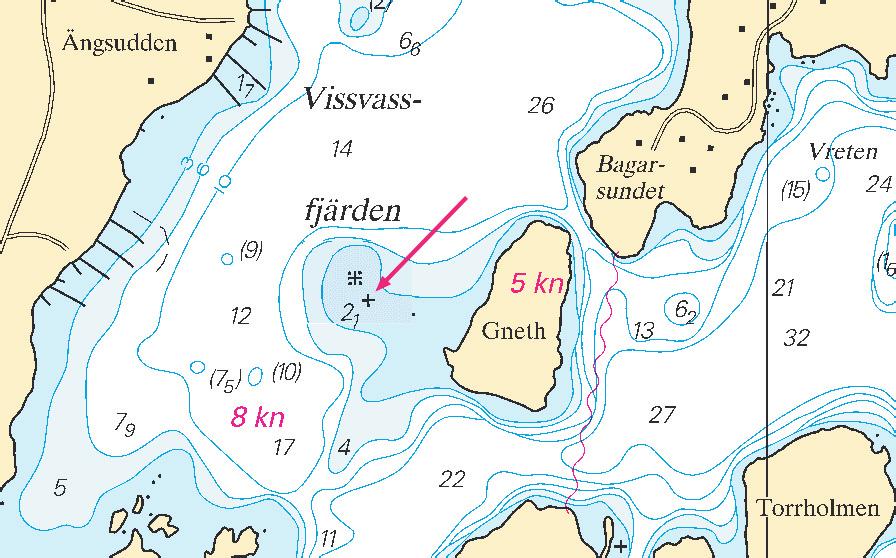 Inför Undervattenssten 59-10,829N 18-23,115E Bsp Stockholm M 2006/s34, Stockholm M 2009/s34 Sweden. Northern Baltic.