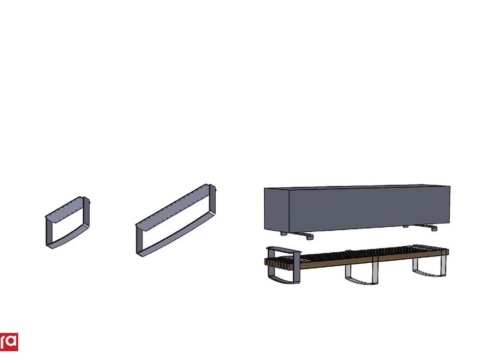 6/6 väggmonterad ontering på vägg Väggmonterad skev mer väggkonsoler U18-35Vägg-1 tillsammans med murstativ soffa U18-35URrygg-1 eller murstativ bänk U18-35UR-1.