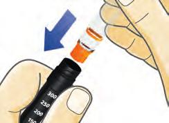 Sätta in en cylinderampull med insulin 1 2 3 Sätta på en ny injektionsnål Ta av pennhuven. Vrid av cylinderampullhållaren. Kolvstången kan sticka ut från pennan.