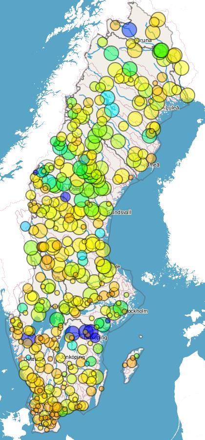 6 8731 Norrström Mynnar i Lilla Ullfjärden Mälaren 660913-159795 4 40 29.8 23035 Indalsälven Utloppet av Stortjärnarna Kallsjön, Storsjön 706780-133560 5 108 29.