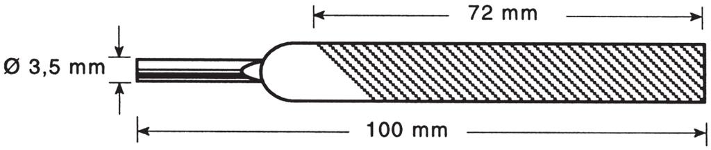 Filar DIPROFIL stålfil Kort skaft för Diprofilmaskin Kornstorlek D 151, enl. FEPA.Totallängd: 1 mm, Huggningslängd: ca 85 mm, Skaft Ø 5,5 mm.