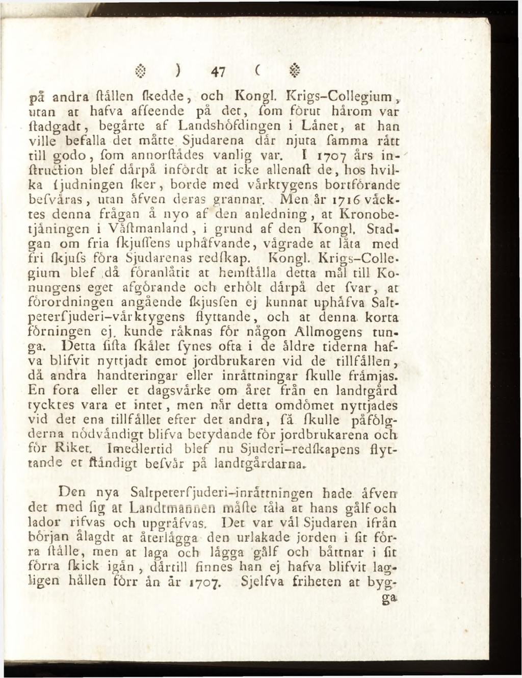 på andra ftållen fkedde, och Kongl.