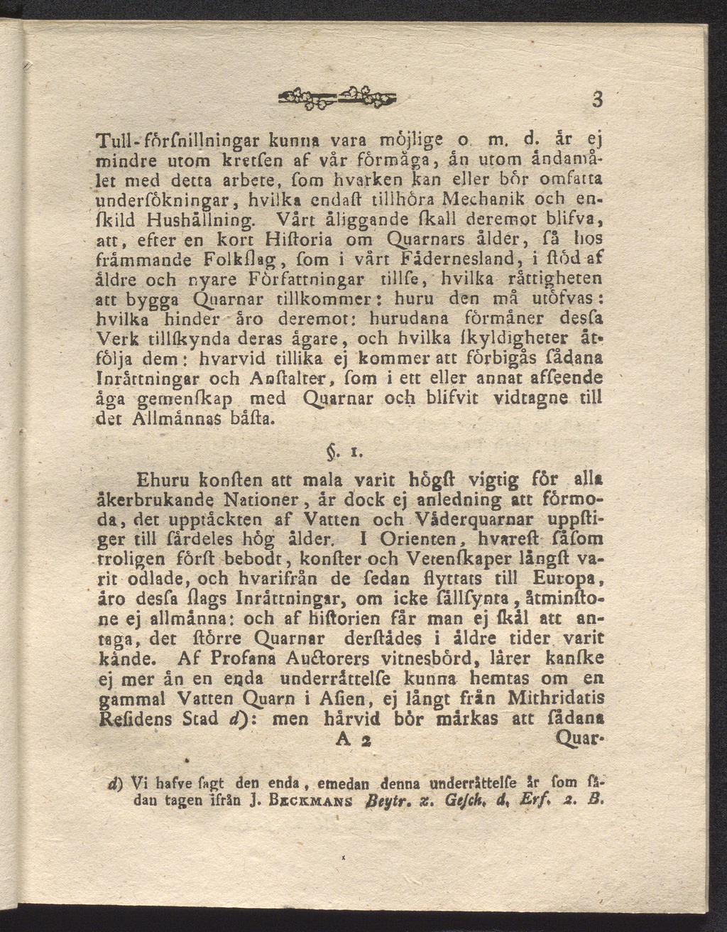 / Tull-förfnillningar kunna vara möjlige o m. d.