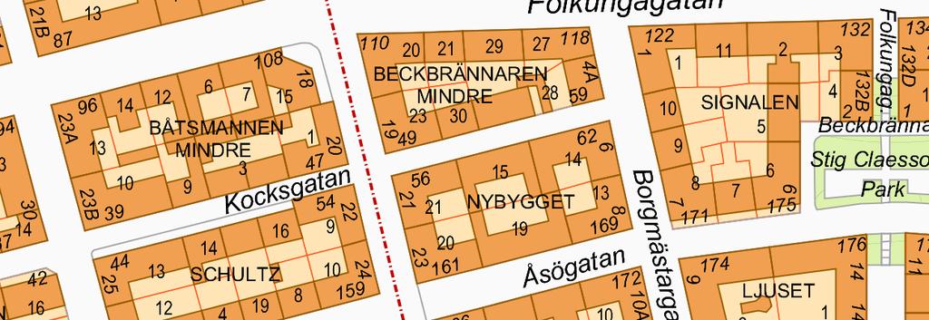 Sida 5 (19) Plandata Fastigheten är belägen på Södermalm, i korsningen Renstiernas gata-åsögatan. Fastigheten ägs av Brf Åsögtan 166. Investina AB är ägare till föreslagen byggrätt.