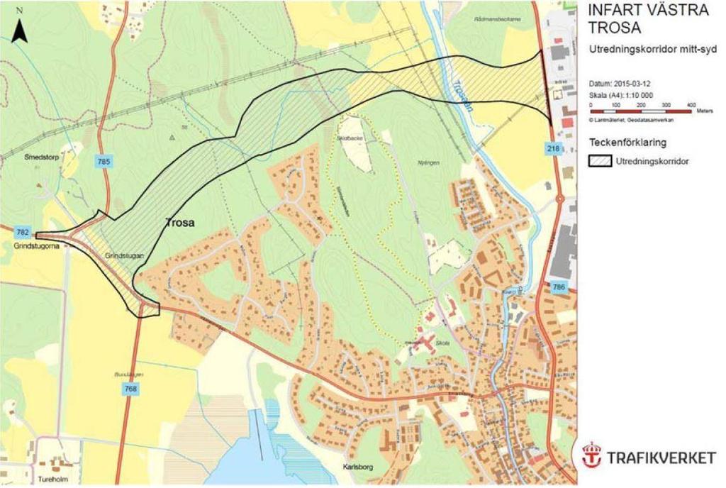 INFART VÄSTRA TROSA Titel MUR, Bergteknik Projektnummer 134151 Dokumentsdatum 2017-09-29 Ärendenummer TRV 2015/6825 Rev datum 4 (7) 1 Inledning 1.