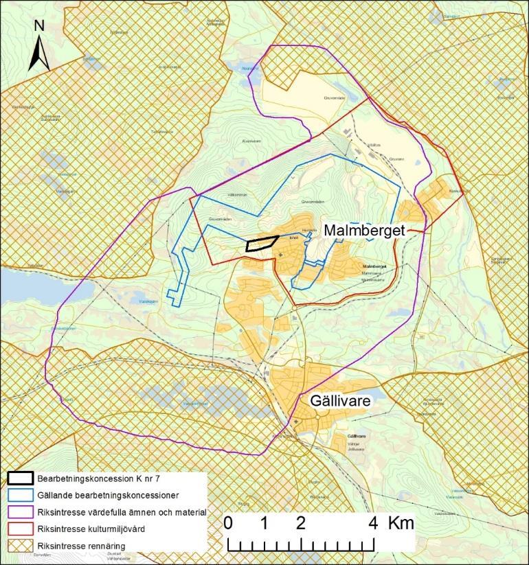 råde ligger inom miljözon som succesivt ska avvecklas. Den östra delen av planområdet kommer inom kort att ligga inom gruvans rasriskområde, och där är det inte möjligt att beträda för allmänheten.