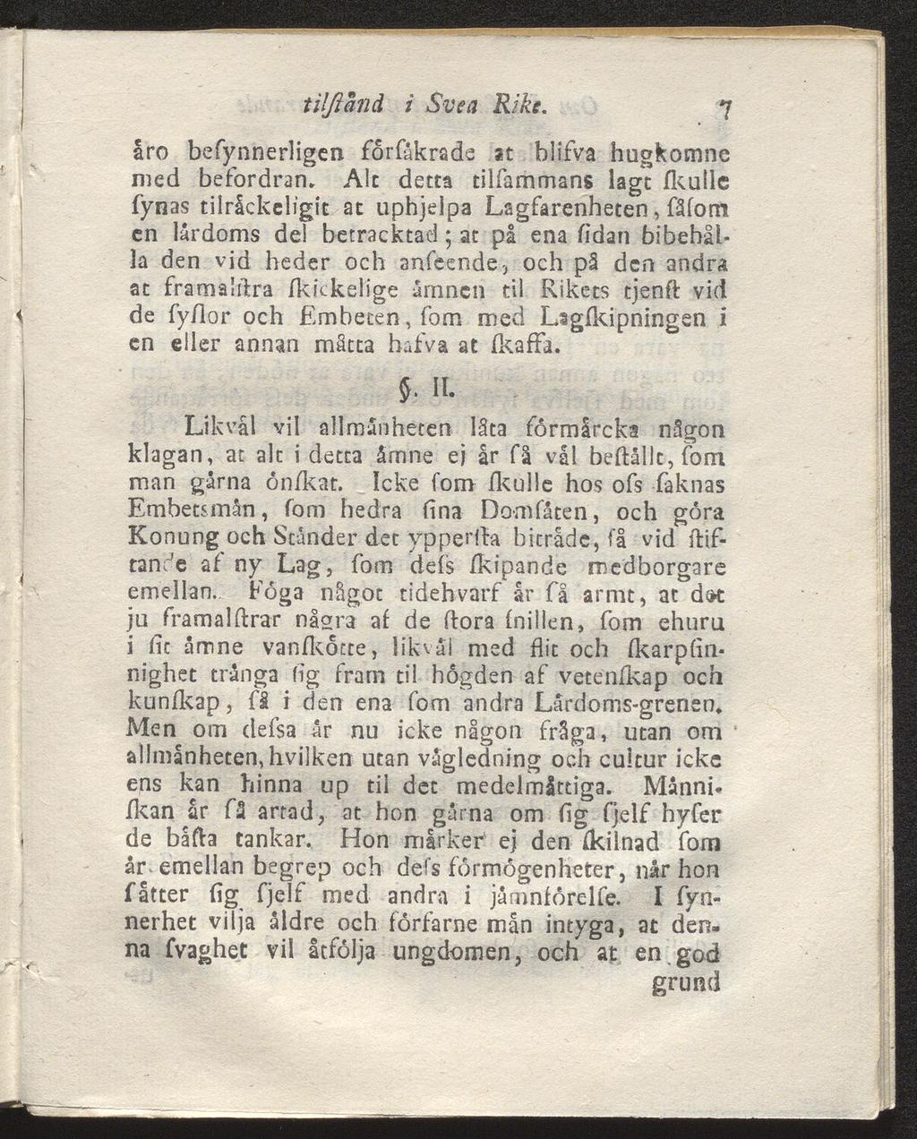 tilßand i Svea Rike.