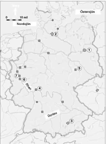 Slovakien 5. Schweiz 6. Liechtenstein 7. Österrike 8. Ungern 2. Människor, resurser och miljö 7. a) I bergen finns salt, järnmalm och kol. Turister kan komma och åka skidor om det finns snö på bergen.