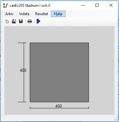 caeec205 Stadium I och II Sidan 5(12) 3.2 Indata När applikationen startats visas startfönstret (Figur 2). Härifrån börjar inmatningen av indata.