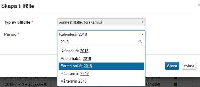 doktoranden påbörjar sina studier, dvs vilket