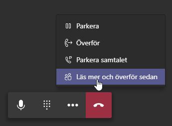 punkterna och sedan på Överför.