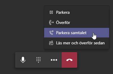 Ni kan kontrollera om ni har fått tjänsten aktiverad på er användare genom att klicka på samtalsikonen och kontrollera om ni har Återuppta-knappen (Se avsnitt sist i guiden för hur en administratör
