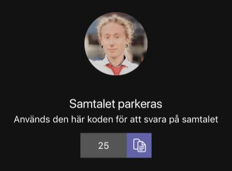 Samtalet kan nu återupptas i en mobil eller klient på PC eller MAC.