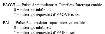 Interrupt från pulsackumulator A IRQ vid