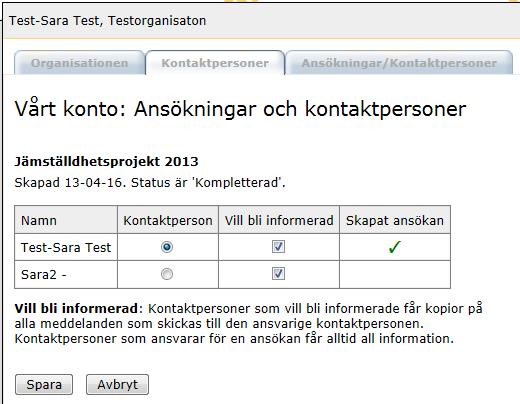 fungera som kontaktperson