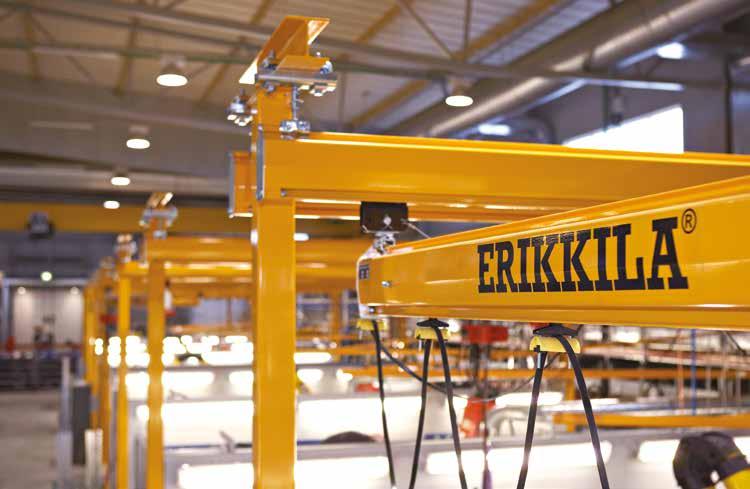 PROSYSTEM Lastsystem och kranar Light Crane System and Jib Crane 89 ERIKKILA är ett av Europas ledande företag när det gäller traverser, lättlastsystem och kranar.