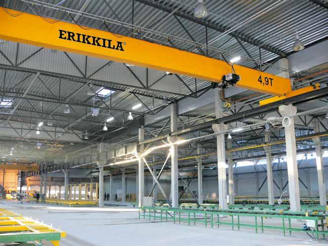 Traverssystem Industrial Crane Systems Överliggande Traverskran ERIKKILAs överliggande traverskranar är utformade för att täcka alla behov inom industrin.