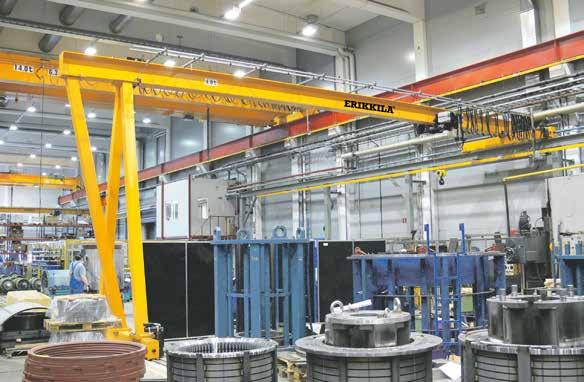 Under Running Bridge Crane Under running crane is an ideal solution when there is no existing crane track in the building and the roof construction can carry the load of the crane.