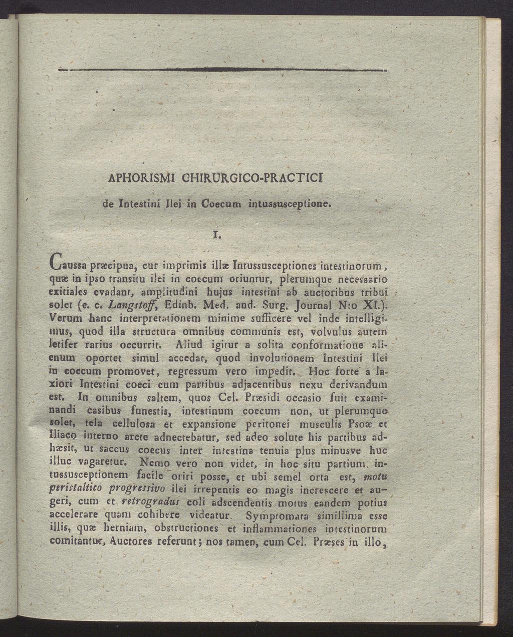 APHORISMI OHIRURGICO-PRACTICI de In