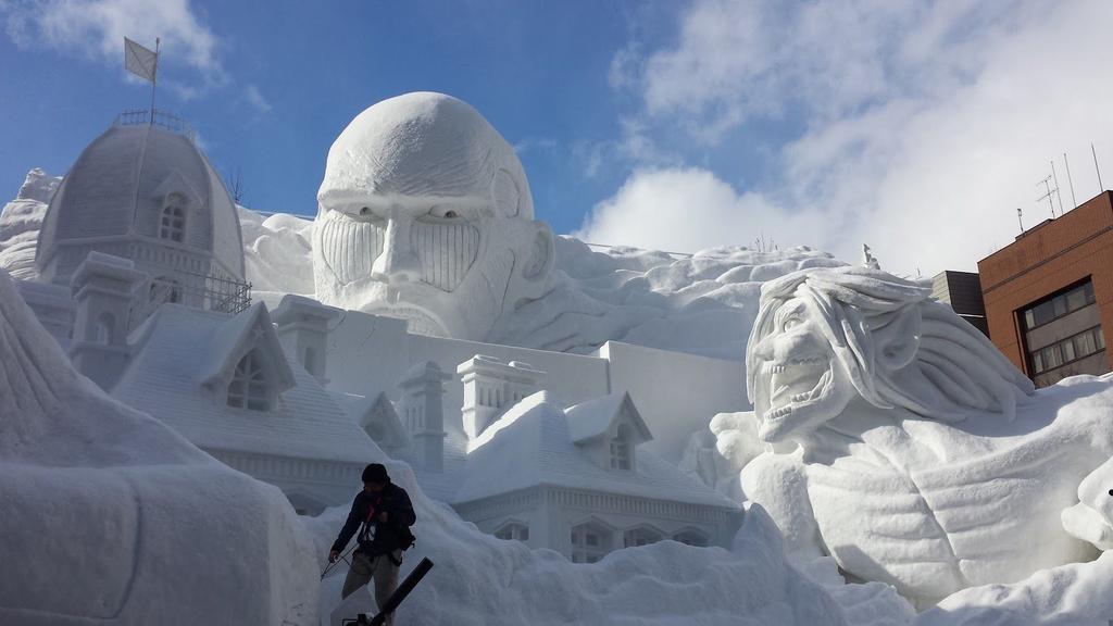 när man hade något ärende på en statlig division som tex posten eller kommunen. Bilden är från snöfestivalen i februari i Oodori park.