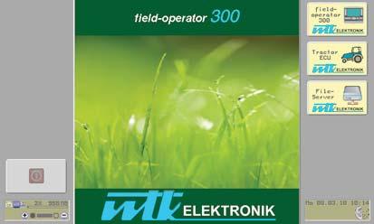 övertas automatiskt. b) Field Operator 300 (Pöttinger-IOBU-terminal) ansluts till traktorn. ignalen mottas via traktorns signaluttag (3).