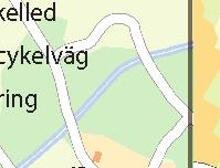 ord-sydlig riktig gom plaområdet, övergår där Kristiastadsväg korsas till gåg- och cykelväg som korsar Kristiastadsväg plaskilt i tuel Korsig är ite öpp för aa fordostrafik På d uvarade Österåsgata