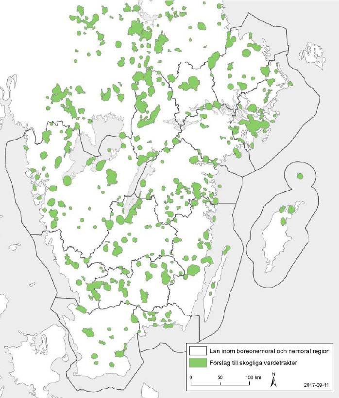 Analyser på nationell och regional nivå Ekar över