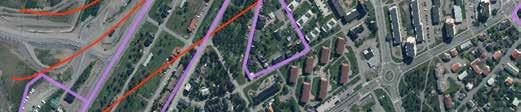 SJ-området bildar stadens rand mot järnvägen och den slätt som nu breder ut sig mot gruvan, där tidigare sjön Luossajärvi låg.