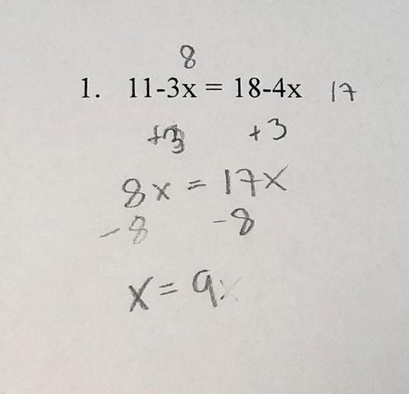 - Att hantera negativa tecken vid lösning av linjära ekvationer (13) - Att lösa en linjär ekvation med rationella koefficienter (ny) 8S behärskar inte lösningen av linjära ekvationer, se bild 1.