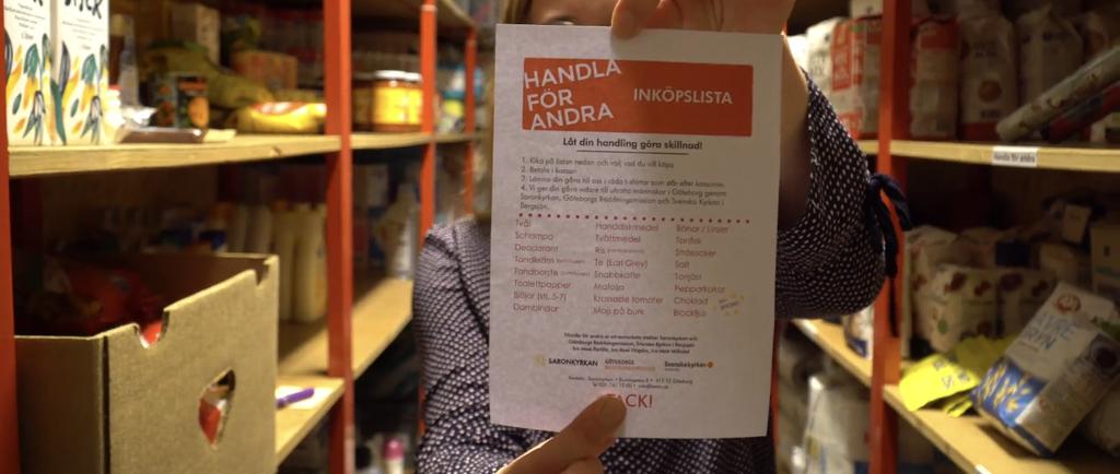 Varorna som kommer in är basen i den möjlighet vi som församling har att hjälpa människor som söker sig till kyrkan för att få stöd med mat.