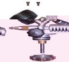 b) in the front position to approx. 1mm below the female thread, (fig.5.2) c) Model 318-71 & 318-76 mount the flange nut (5.b) in the center position to approx. 1mm below the female thread, (fig.5.2) d) Mount the vacuum pump and fasten it with the two screws (5.