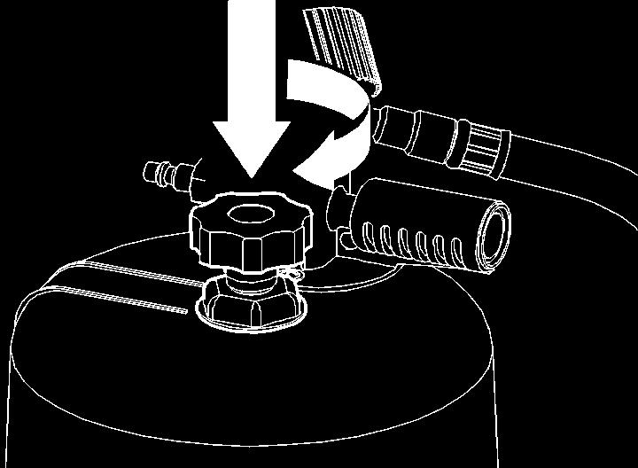 c) Open the valve to start the suction of waste oil. a) Avlägsna oljestickan och placera lämplig sugsond eller adap -ter i oljestickhålet. OBS: sugsonden måste nå lägsta punk i oljetråget.