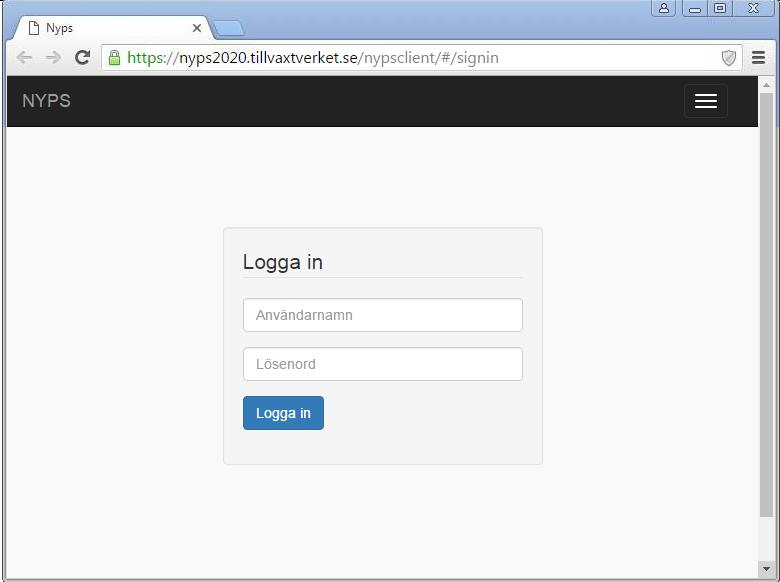 3.2 Starta Nyps2020 Fo r ått loggå in i Nyps2020 beho ver du ånge: Anvå ndårnåmn (såmmå som tidigåre