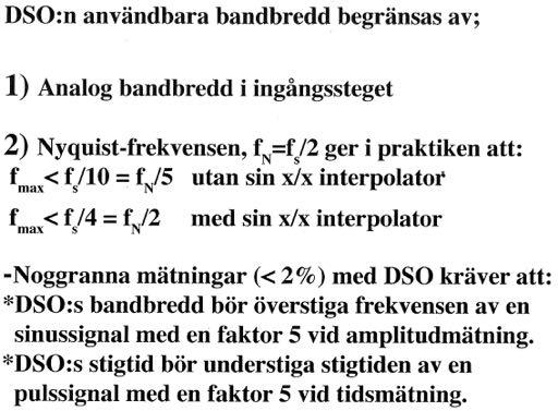 Bandbredd( 2500minnespunkterioscpålab Ingångsstegets(analoga(bandbredd